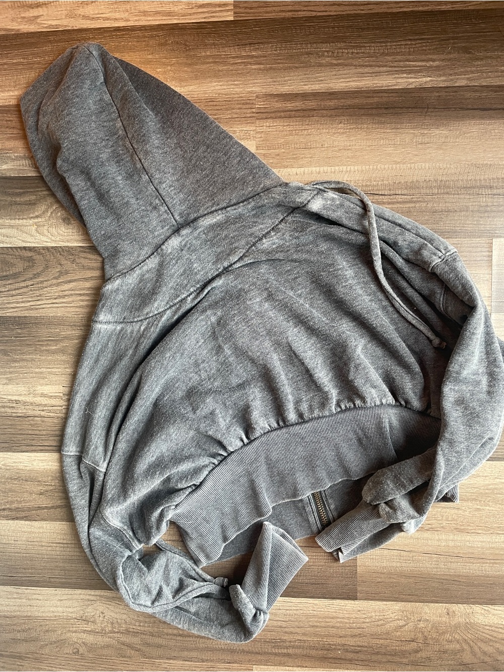 FP Movement by Free People Cropped Gray Zip Hoodie - Picture 4 of 4